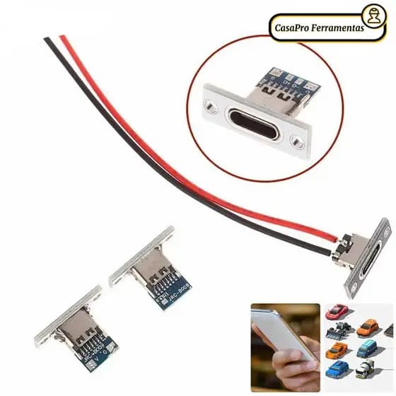 SUNSHINY USB Jack , Conector Fêmea Tipo C 2P , Linha De Tira De Soquete De Junta De Solda