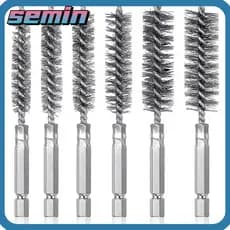 Escova De Furo De Aço Inoxidável SEMIN 6PCS , Tamanhos Diferentes 8/10/12/15/17/19MM Arame Com Cerdas