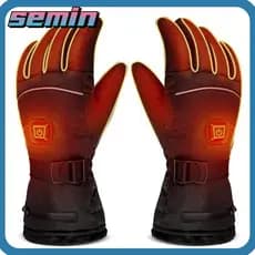 Luvas Aquecidas SEMIN , T茅rmicas El茅tricas Aquecedoras De M茫o Com Tela Sens铆vel Ao Toque Antiderrapantes Para Esqui De S