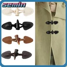 Botões De Chifre Costurados SEMIN , Fivela Vintage Com Prendedor , Botão De Artesanato De Costura Para Decoração De Bols