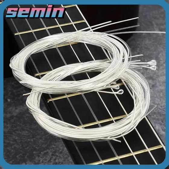 Conjunto De Cordas De Nylon Para Guitarra SEMIN 6 Peças , Transparentes Universais , Acústicas Clássicas