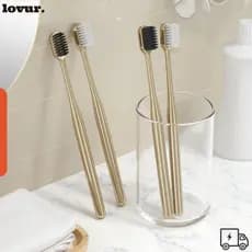 LOVUR Escova De Dentes Macia , Adulta Electroplate Gold Silver , Escovas Macias De Luxo Leves Homens