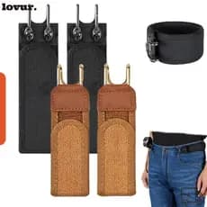 Cinto Preguiçoso Estilo Gancho Ajustável Conveniente , Velcro Elástico , Fivela De Cintura De Unissex
