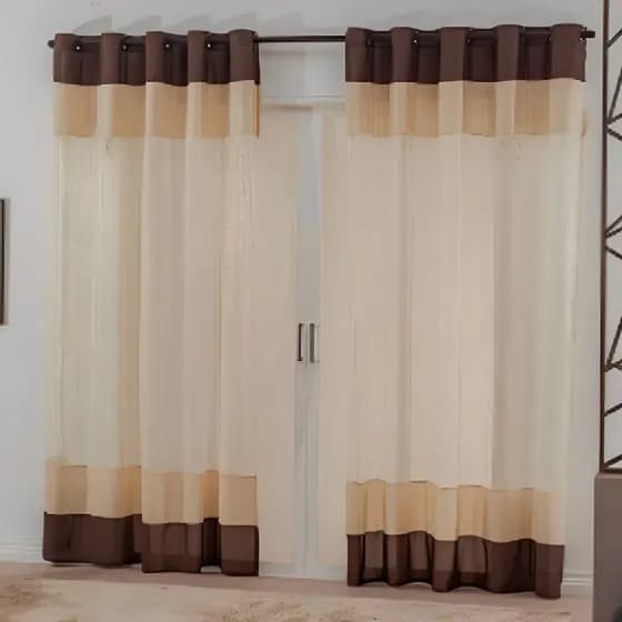 Cortina Dubai 3.00 x 2.20 Metros Renda Sala, Cozinha, Quarto, Escritorio - Saori