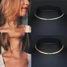 Colar Prateado de Osso de Cobra – Estilo Japonês, Elegante e Minimalista, Minimalista e versátil