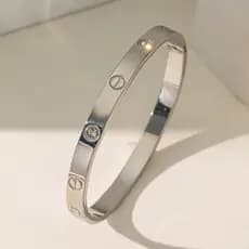 Pulseira feminina de aço 18K, Bracelete feminino, Bracelete masculino, Conforto e Ajuste Perfeito