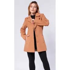 Sobretudo de Lã Batida Casaco Feminino Forrado e Alongado Lançamento Outono Inverno jaqueta Max Premium bobojaco Puffer