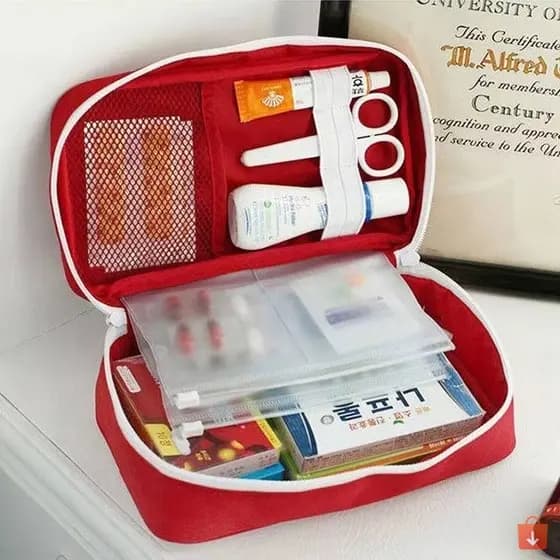 Necessaire Bolsa Porta Remédios Medicamentos E Primeiros Socorros Multiuso