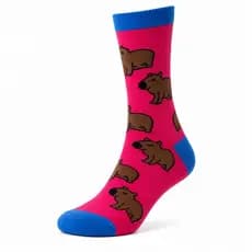 Meia capivara Divertida Cano Longo Estampada frio Personagem tamanho Unico 35 a 44