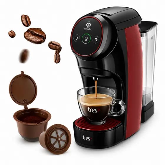 Kit 5 Cápsulas Reutilizáveis Recarregáveis Laváveis Filtro Cafeteira Dolce Gusto