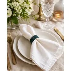Kit Anel Porta Guardanapo Canelado Para Mesa Posta Elegante