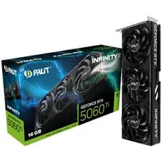 Placa de Video Palit GeForce RTX 5060 Ti Infinity 3, 16GB, GDDR7, 128-bit, NE7506T019T1-GB2061S