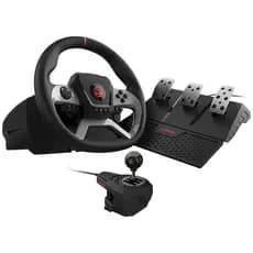 Volante PCYes W270, Com Pedais e Câmbio, PC, XBOX, PLAYSTATION, Preto, W270
