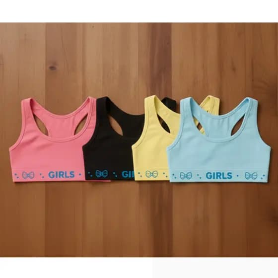 Kit 1, 2 ou 3 Top Juvenil Infantil Menina Conforto Microfibra 4 A 12 Anos Básico Lindo Sortido Confortável