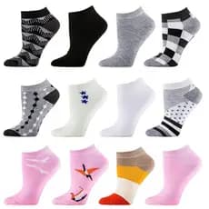 Kit 3, 6, 9 ou 12 Pares Meia Soquete Cano Curto Feminina Cores Esporte Adulto Conforto 35 a 40