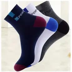 Kit 3, 6, 9, ou 12 Pares Meias Masculinas Cano Médio 37 A 43 Premium Academia Cores Esportivas Qualidade Confortável