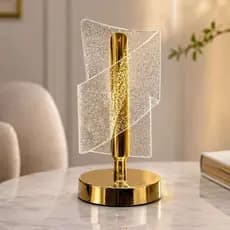 Luminária Decorativa Acrílico Abajur Moderno Cristal Touch para Mesa e Quarto Luxo