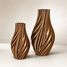 Kit 2 Vasos Decorativos Espiral Modernos para Sala Quarto Escritório Decoração