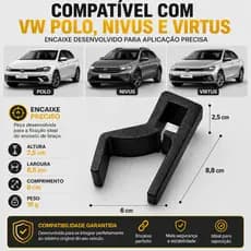 Suporte Para Apoio Encosto De Braço VW Polo Nivus Virtus Em ABS Resistente Ao Calor