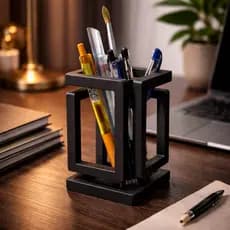Porta Canetas Infinito - Porta Lápis Organizador de Mesa - Design Moderno Minimalista