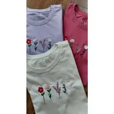 Camiseta Feminina, Camiseta Feminina Bordada, Camiseta Fem Estampada, Camiseta malha PREMIUM 100% algodão, T-Shirt.