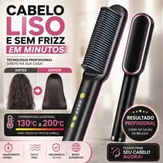 Escova Alisadora De Cabelo Hair Straight Comb Cerâmica Anti Frizz Bivolt