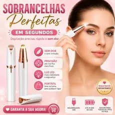 Caneta Depiladora Sobrancelha Elétrica Recarregável USB LED Portátil Sem Dor Bivolt