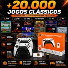 Game Stick 4K 20 Mil Jogos Retrô Retro Console Sem Fio 2 Controles Wireless Para Projetor