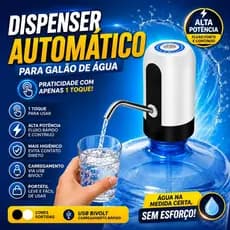 Bomba de Água Elétrica Galão USB Automática Bivolt Dispenser Portátil Alta Potência
