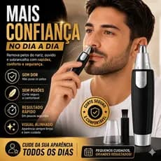 Aparador de Pelos Nariz e Ouvido Elétrico Sem Dor Portátil Sobrancelha Masculino Feminino