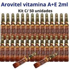 Arovitel Vitamina A+E 2 Ml Kit C/ 50 Ampolas - Fortalecimento
