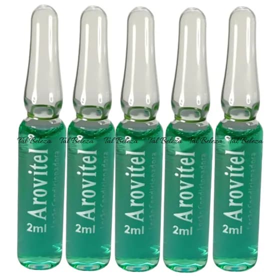 Arovitel Tratamento Capilar Extrato de Broto de Bambu 2ml Kit Com 05 ampolas