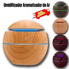 Kit 2 Umidificador Usb Tipo Madeira Difusor 25 Liso -25-