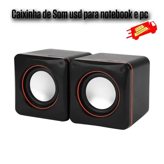 Altomex Caixa Caixinha de Som Potente Usb P2 Para Computador Pc Notebook Home Office