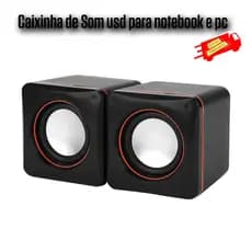 Altomex Caixa Caixinha de Som Potente Usb P2 Para Computador Pc Notebook Home Office