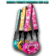 Garrafa de água Rosquinha Donnuts Infantil 380ML Para bebidas Quentes e Frias Com Alça Capa De Silicone