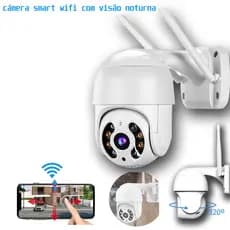 Câmera Inteligente Wifi Smart Externa Visão Noturna 320° graus À Prova D'água Bivolt 110/220s