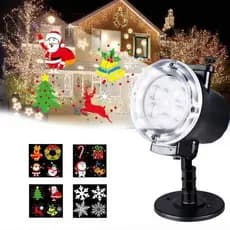 Projetor De Natal Led Natalino  Desenhos Laser Espeto Jardim Bivolt Flocos Festas Canhao de Luz