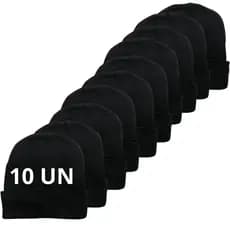 kit 10un Touca Gorro Tradicional Com Forro Unissex Atacado Touca Lã Tradicional,gorro feminino touca frio touca de lã masculina Touca de Lã Gorro de Frio inverno forrada para revenda