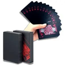 Baralho jogo de cartas Detalhes Vermelho 54 Cartas Resistente A Água Anti Rasgo jogos tabuleiro