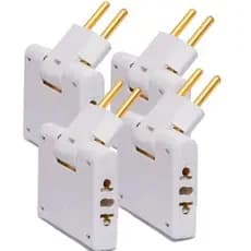 Pino Tomada Adaptador Plug Benjamin T Articulado 3 Saídas 10A / 20A dobra dobrável