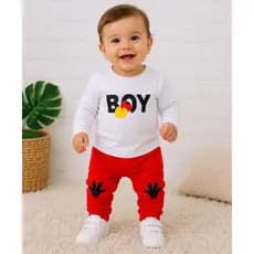 Conjunto Manga Longa para Bebê Menino com Listras Roupa Meia estação para bebê Menino
