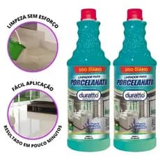 Limpador Porcelanato Kit com 02 para Limpeza do Dia a Dia Perfume LAVANDA e Super Brilho