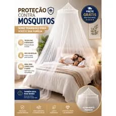 🦟 Mosquiteiro Teto Casal Queen Com Elástico Anti Mosquito Para Cama Box Berço Bebê