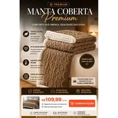 Manta Coberta Lã de Carneiro Premium