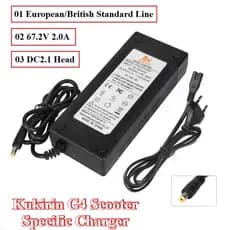 Adequado Para Carregador De Scooter Kukirin G4 67.2V 2.0A DC2.1 Adaptador De Energia Padrão Europeu Acessórios Universai