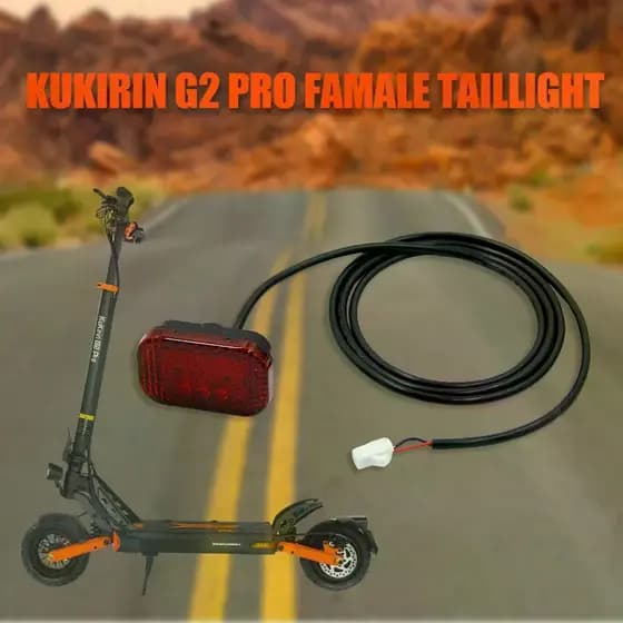 Luz De Freio Traseiro Com Cabo Para Scooter Elétrica KuKirin G2 Pro , Acessório De Substituição De Lâmpada De Advertênci