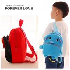 Mochila Infantil De Pelúcia Quente De Inverno Fofa 3D Desenho Animado Animal Zoológico Mini Bolsa Escolar Super Macia Té