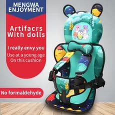 Assento Segurança Infantil Portátil Cadeirinha Bebê Para Carro Triciclo Almofada Cinto Conforto Urso Protetor Universal