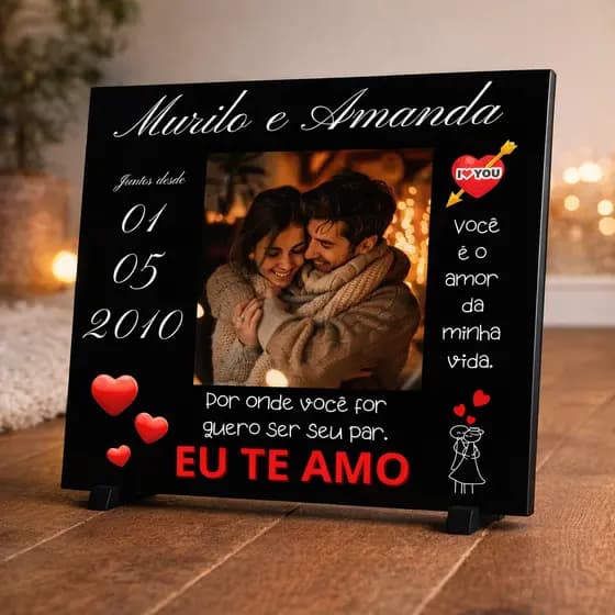 Quadro decorativo casal quadro decorativo dia dos namorados quadro personalizado data importante casal